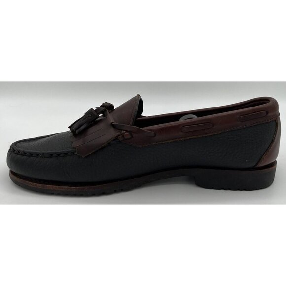 Allen Edmonds Nashua Loafers Size 10.5D Kiltie Tassel Black Brown Leather Shoes main image 10